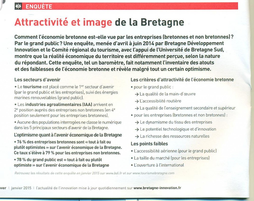 Attractivité et image de la Bretagne