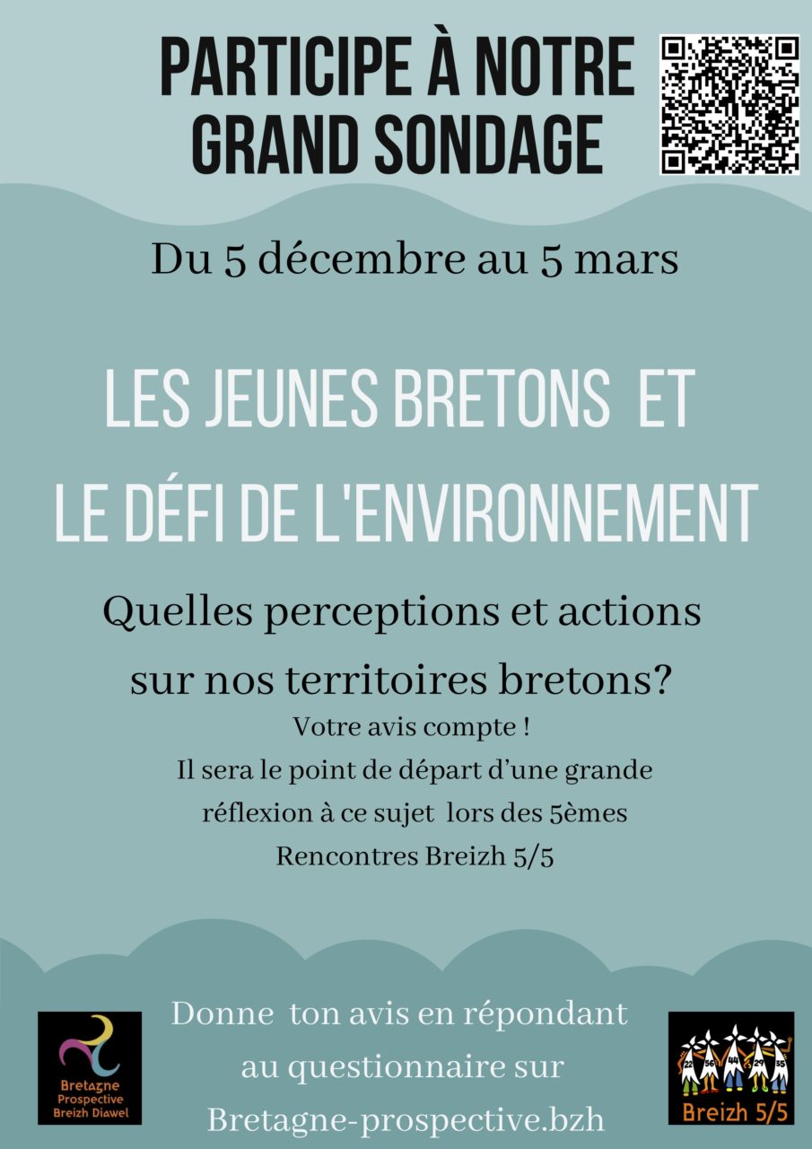 Les jeunes Bretons et le défi de l’environnement : répondez au sondage de Bretagne Prospective