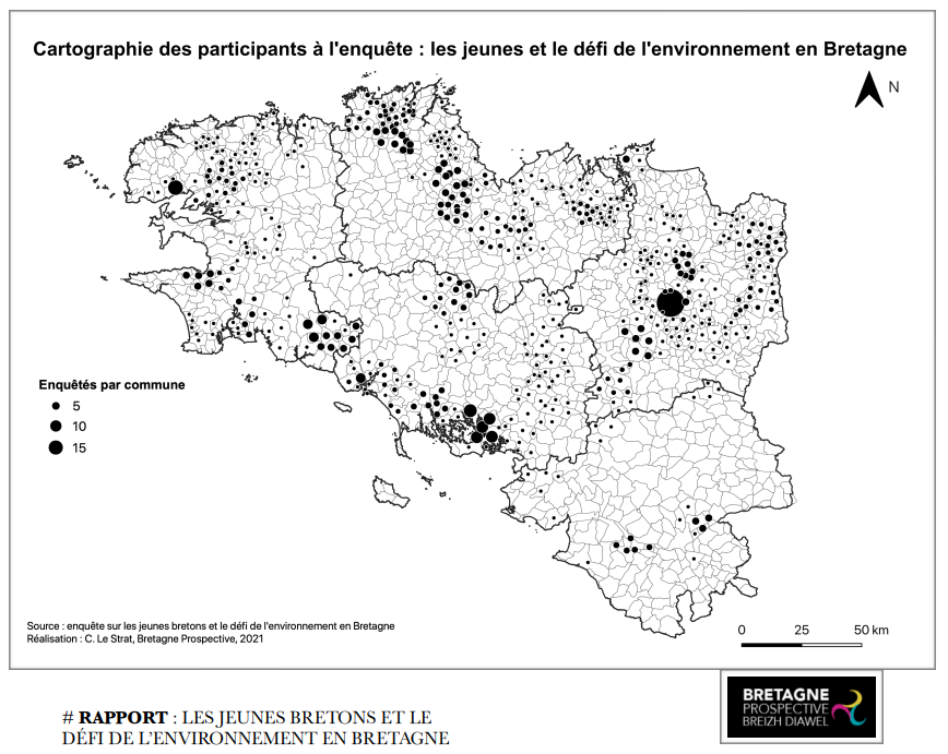 Les jeunes Bretons et le défi de l’environnement : une enquête réalisée par Bretagne Prospective auprès de 600 personnes.