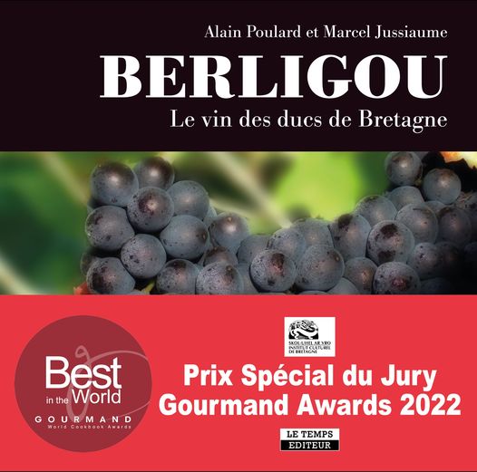 L’ouvrage sur le berligou, le vin des ducs de Bretagne, obtient le prix spécial du jury aux World Cookbook Awards Gourmand